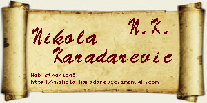 Nikola Karadarević vizit kartica